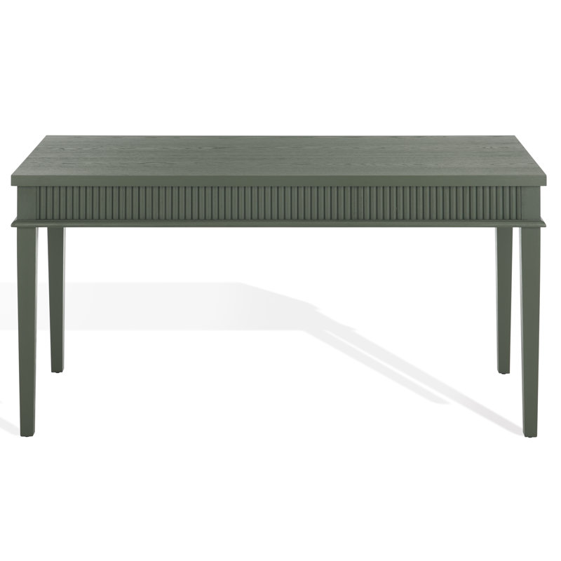Shelbie 1 Drawer Reeded Desk, Green