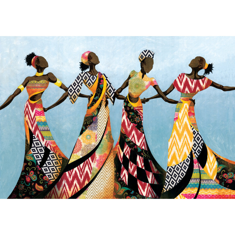 Patterned Dress Dance - Wrapped Canvas Print, 30cm H x 46cm W x 3.8cm D