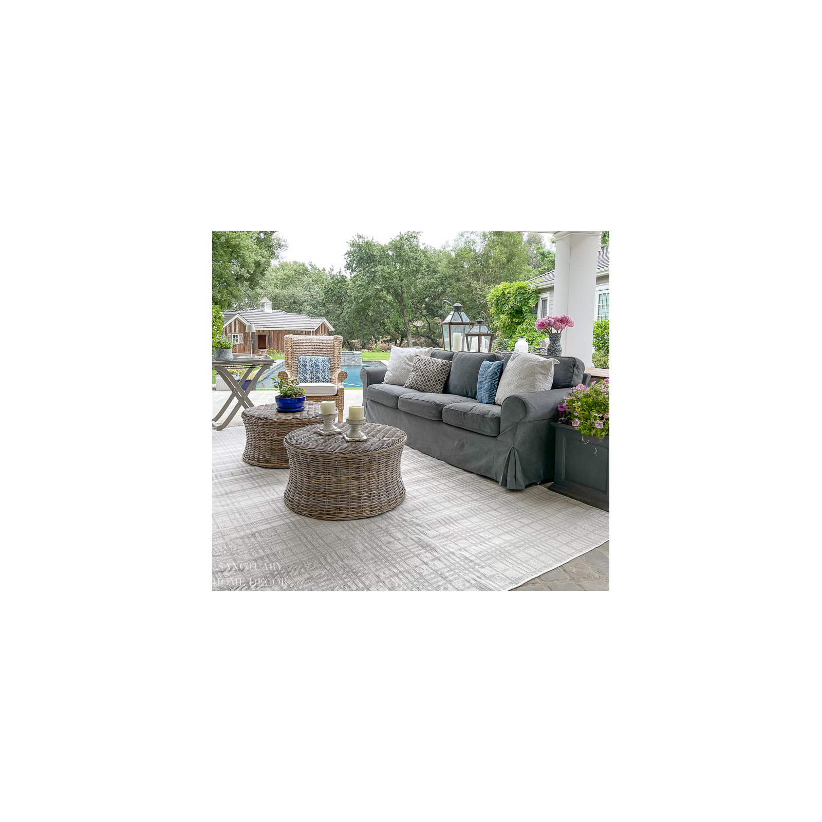 Sonoma Floral Cotton Throw Pillow