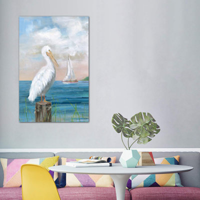 Pelican View I by Sally Swatland - Wrapped Canvas Print