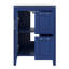 Meuble-lavabo 24 po avec lavabo en céramique, 1 porte en verre, 2 tiroirs à fermeture douce et tablette réglable, armoire de rangement en bois massif-114229090