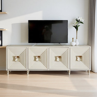 Meuble télé blanc cassé Simple Design