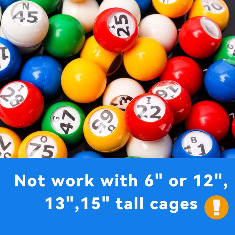 Jeu de direction GSE et boules de bingo en plastique multicolores 7/8 po avec fenêtre facile à lire, Noir