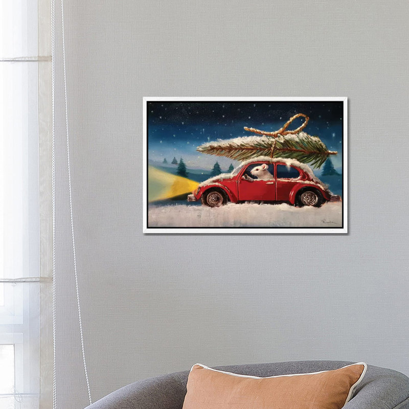 Tis the Season 1 Piece Wall Art on Canvas, 66.04 cm H x 45.72 cm W, White Framed
