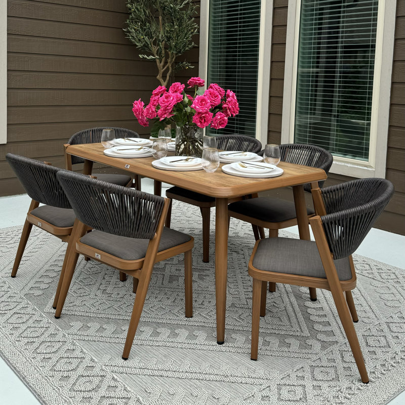 Patio Dining Chair Metal Wicker Rattan Chairs