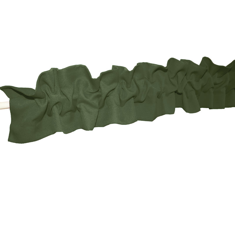 Window Valance, 120" W x 9" L, Dark Sage