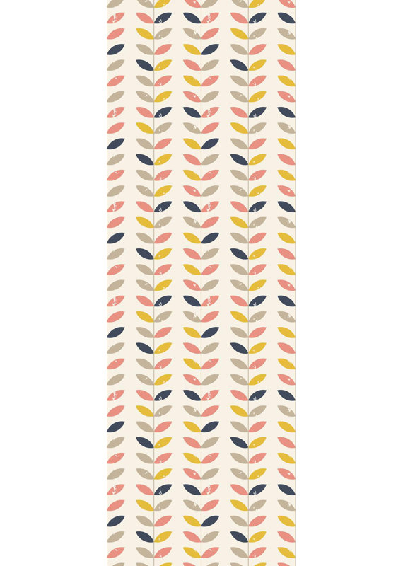 Rouleau de papier peint adhésif et adhésif l 4,17 pi x p 25 po scandinave amovible Bracey