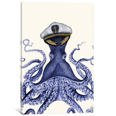 « capitaine octopus », impression sur toile tendue