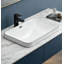 Lavabo de salle de bain rectangulaire en céramique semi-encastré blanc 22,05 "X 15,36" Topcraft-125360251