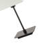 Contemporary Matte Black Bedside Table Lamp with White Cotton Fabric Shade by-366634364
