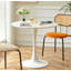Table ronde blanche, table de salle à manger moderne, plateau en panneau de fibres à densité moyenne et table tulipe ronde en acier, table basse de style Mid-Century pour salon 24 pouces, table de salle à manger ovale-678985750-689675677