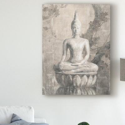 « bouddha neutral », reproduction de peinture à l’acrylique sur toile tendue