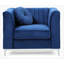Chaise d'appoint chic bleu marine pour espaces confortables