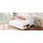 Twin XL To King Size Daybed With Two Storage Drawers And Upholstered Backrest