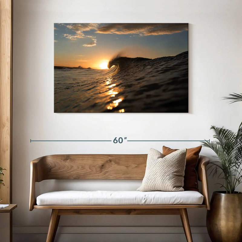 Gillard Golden Sunrise - Vague d'océan, H 30 po x l 45 po