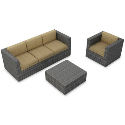 District Outdoor 3 - Piece Conversation Set