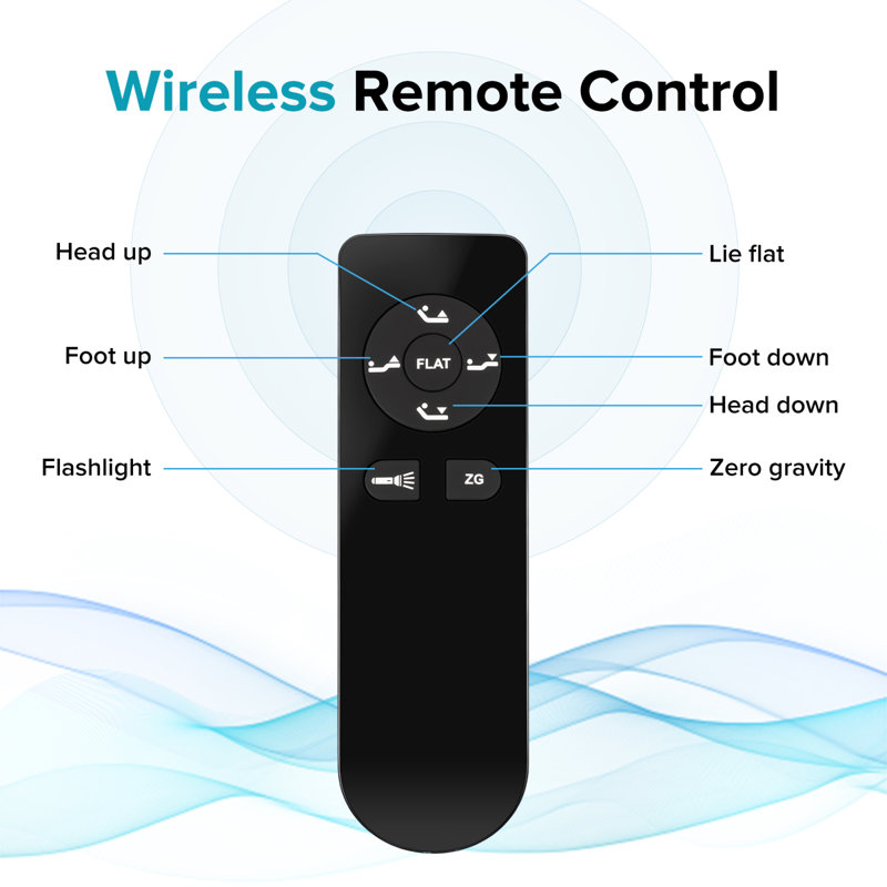 Split king adjustable base: motorized zero-gravity design with wireless remote - base only, premium build