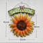 Tournesol, panneau de bienvenue, décoration murale rétro en métal, décoration de jardin
