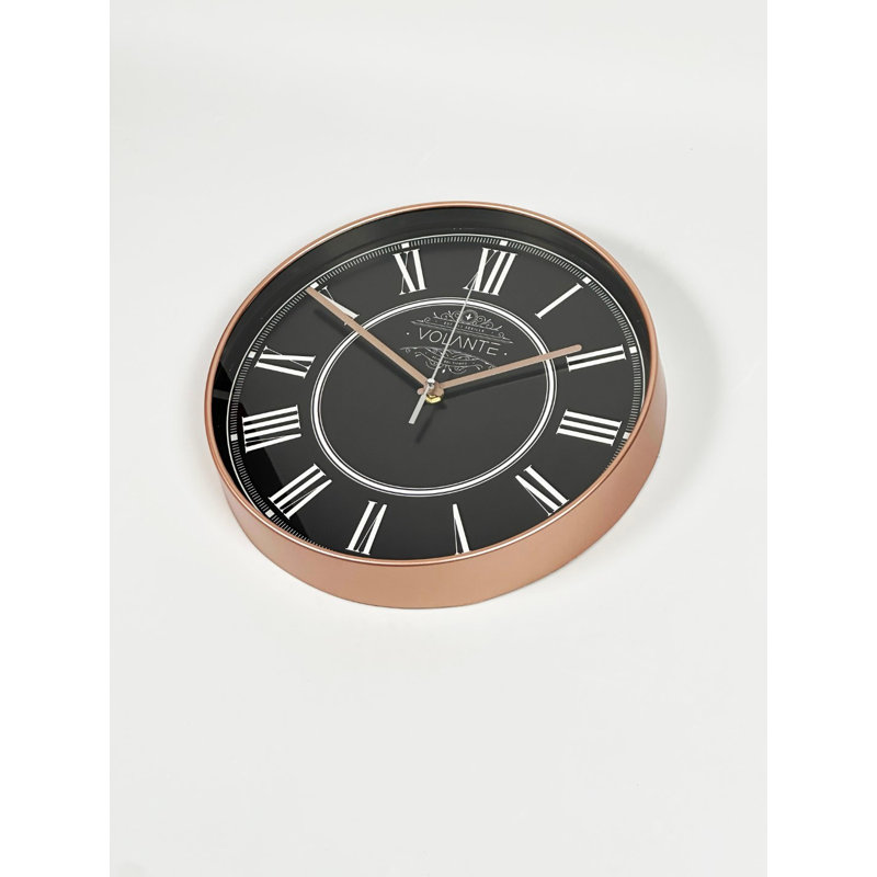 Amary Wall Clock, Bronze/White/Black