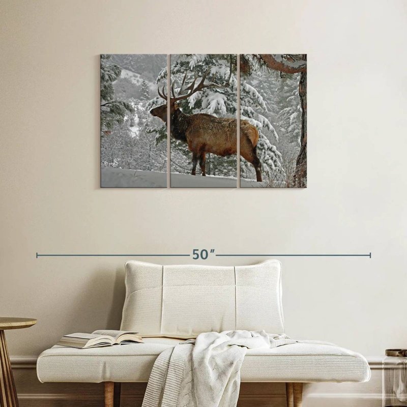 Brampt Washington Winter Elk, 24" H x 38" W