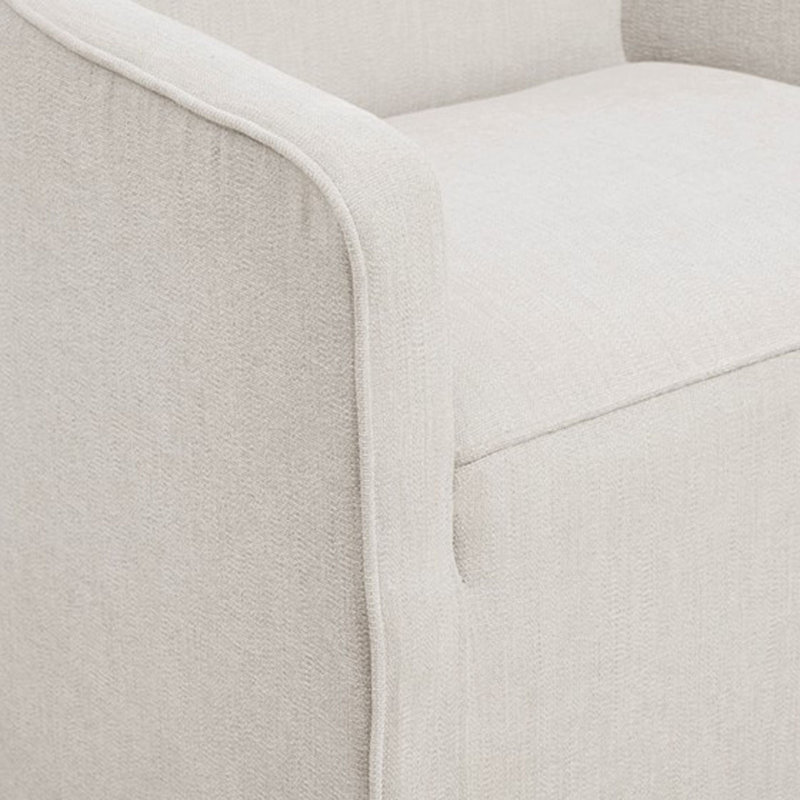 Chaise pivotante à jupe, Polyester crème 1