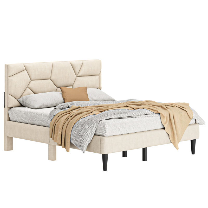 Base de lit pour grand lit Beige, Grand lit