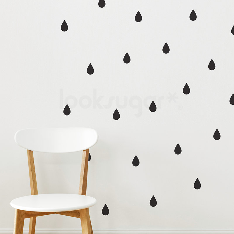 Décalcomanie murale raindrop, Blanc
