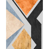 Geometric Pattern With Triangles Print by Angel Estevez