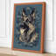 German Shepherd Study Japandi - Wrapped Canvas-239270636-239270638