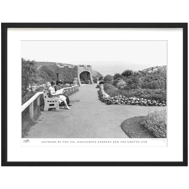 Saltburn By The Sea, Hazelgrove Gardens And The Grotto 1938 - Single Picture Frame Print, 60cm H x 80cm W x 2.3cm D