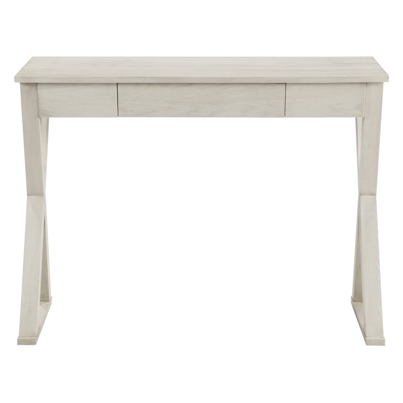 Bureau d'écriture avec tiroir, Blanc patiné
