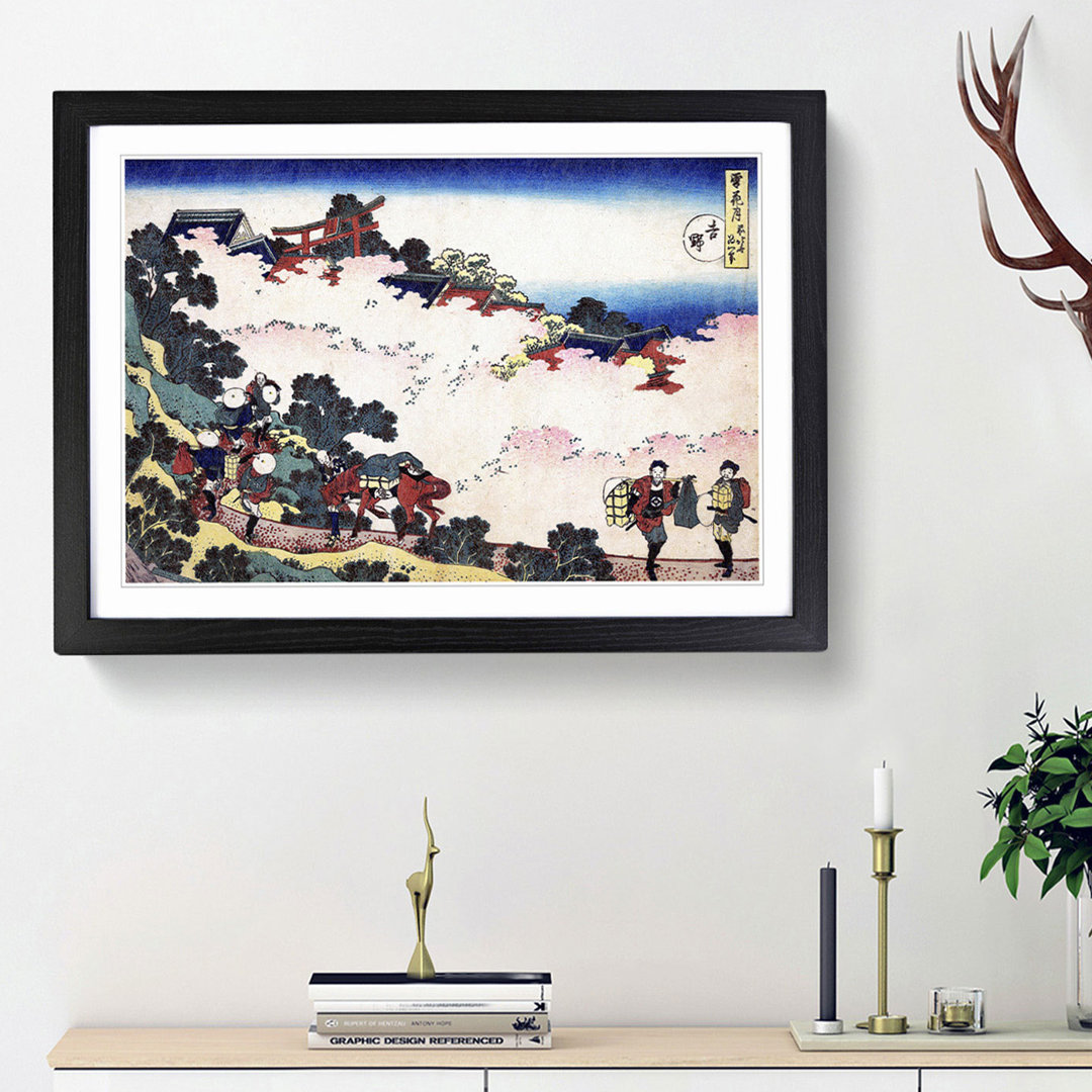 Mount Yoshino by Katsushika Hokusai - Picture Frame Painting Print