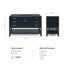 Base de meuble-lavabo simple 54 po Pawley en bleu minuit seulement-76034469