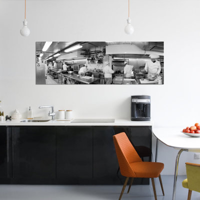 " Black And White, Chefs In Kitchen " by Panoramic Images