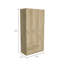 Armoire Ferrante avec trois tiroirs, cinq tablettes et tringle, rangement de chambre à coucher moderne-1972717190
