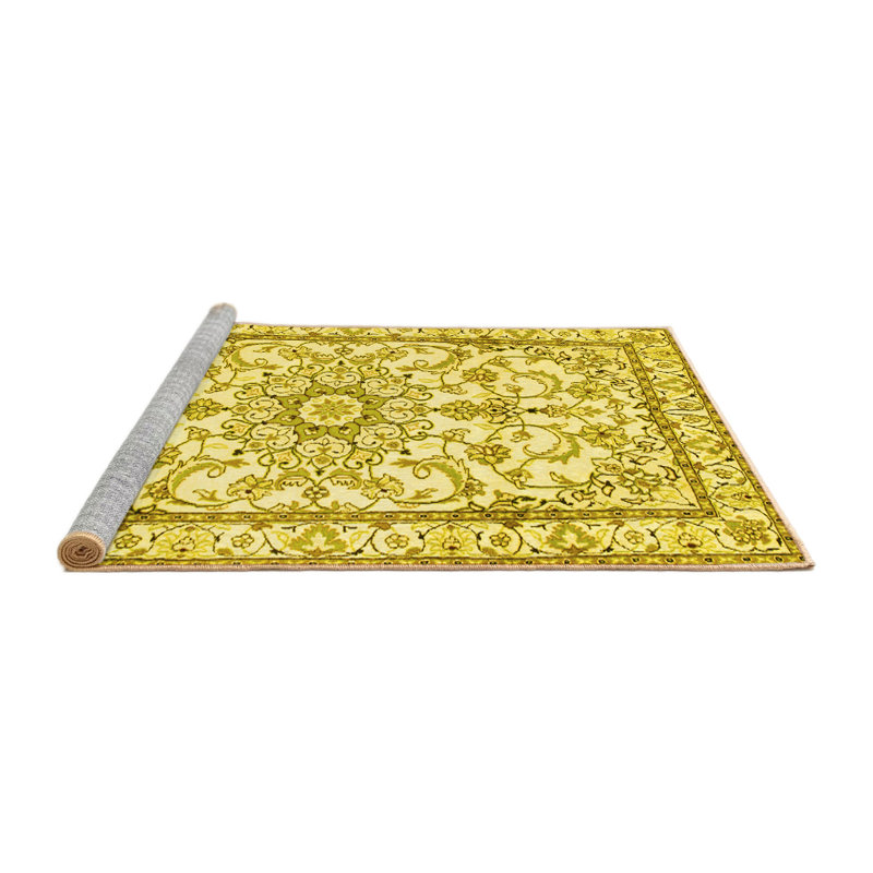 Matalynn Washable Oriental Indoor Rug, Round 8'