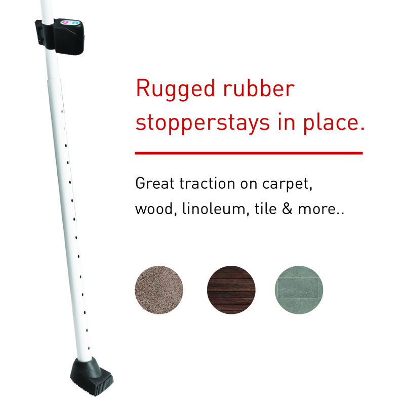 SecurityMan 3-in-1 Door Stopper/Door Knob Jammer, Sliding Door Block/Security Bar, & Alarm with 120db Loud Alert Siren - Durable & Rugged Latch