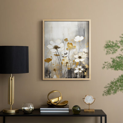 FLORAL Series CDV Framed Print - Solid Wood