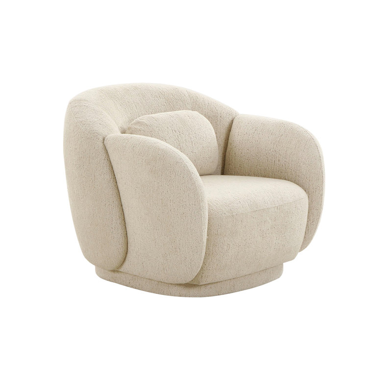 Misty Boucle Accent Chair, Cream Boucle