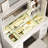Vanity Set With Lighted Mirror,extra Large Mirror Makeup Vanity Table With 7 Drawers&cushioned Stool,dressing Table With Drawers, Bedroom Vanity Desk (white-glass Tabletop, Large)