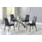 Contemporary Round Glass Top Dining Table w/ Solid Wood Base