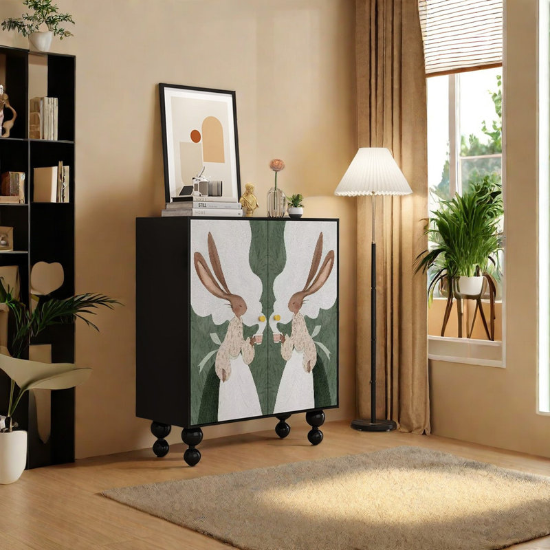 Armoire de véranda en bois massif de style simple et charmant