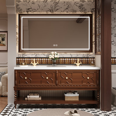 Armoire de salle de bain de style rétro et médiéval