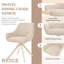 46cm H Linen Upholstered Metal Armchair in Beige-640451330