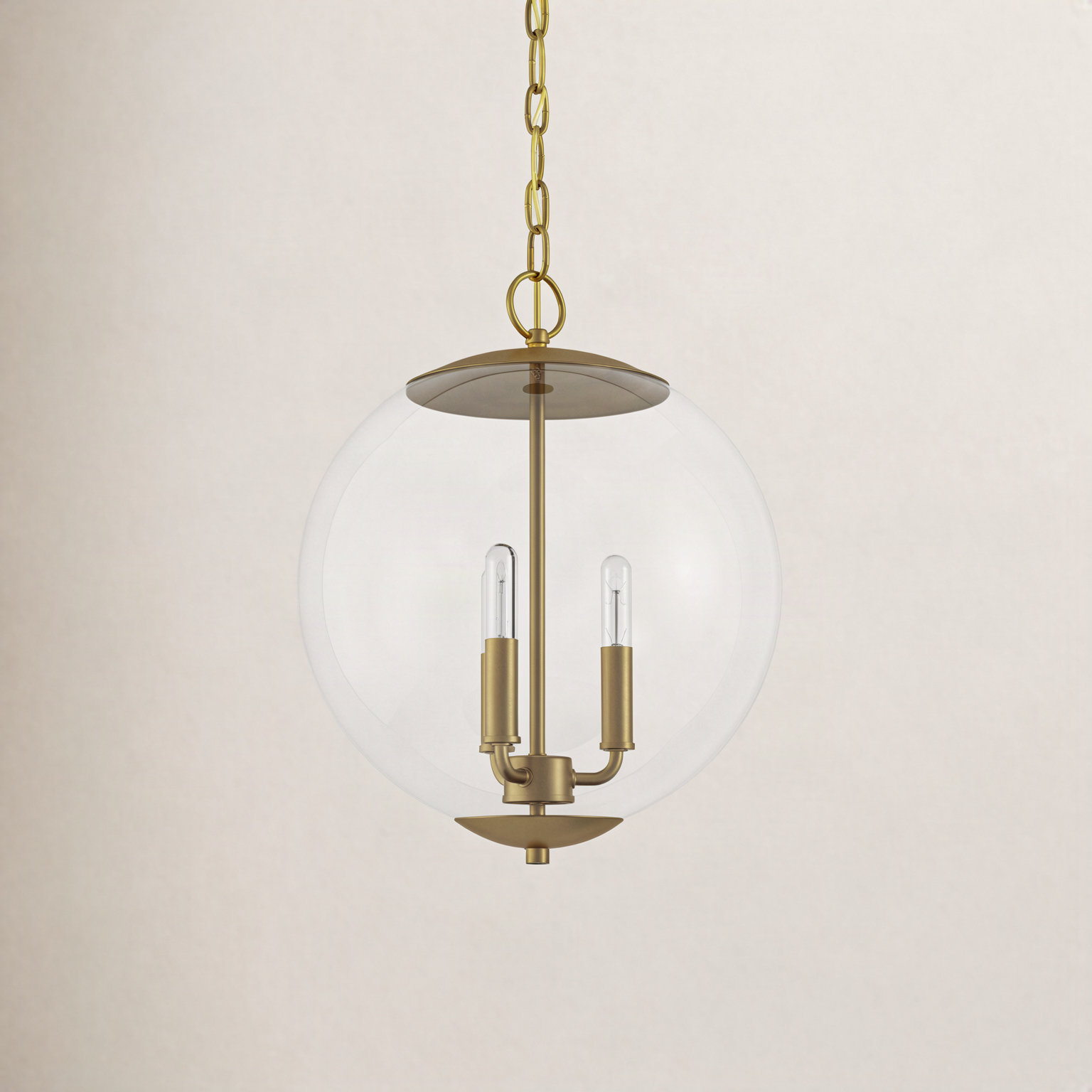 Patterson Chandelier, Natural Brass