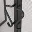 Pare-étincelles moderne en fer avec portes et outils, noir mat, 50,5 po x 32 po 5,5 po et noir mat inclus, 50,5 W 32 H 5,5 P