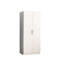 Garde-robe debout Avy avec 2 barres de suspension et 5 tablettes, porte double, blanc