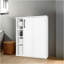 Armoire de salle de bain Yoder, 4 tablettes ouvertes, 1 porte, blanc