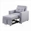 Petit fauteuil d'appoint convertible en lin gris-688005132