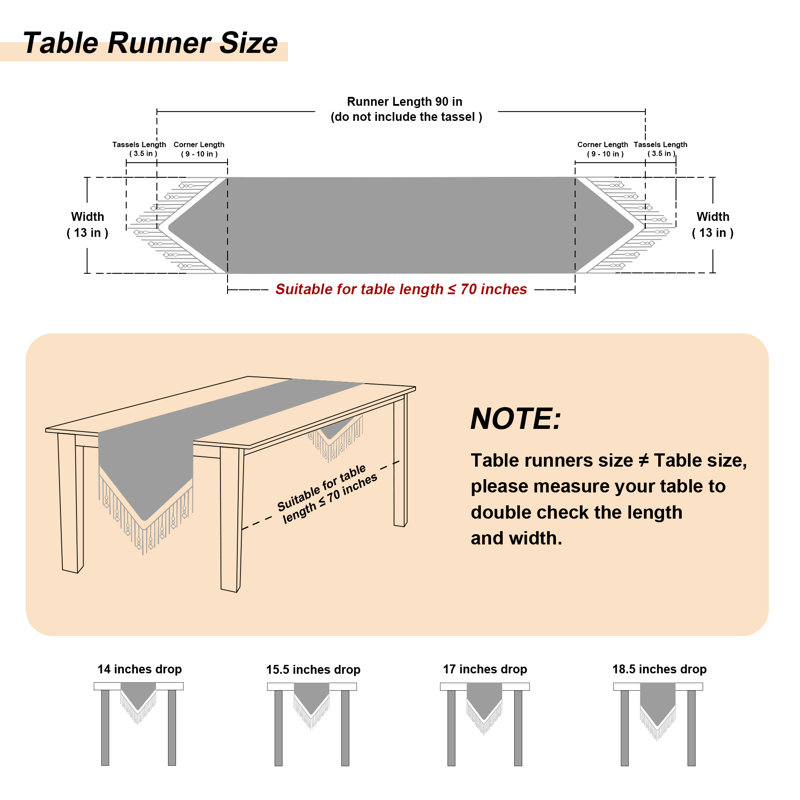 Chemin de table Damask Christmas, L 90 po